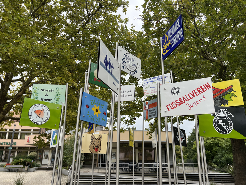 Vereinsflaggen am Rathausplatz