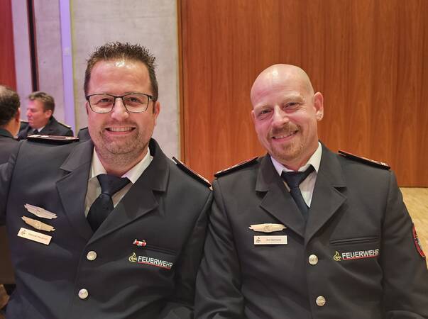 Kommandant und erster Stellvertreter beim Jahrestreffen des Landesfeuerwehrverband in Singen am Bodensee