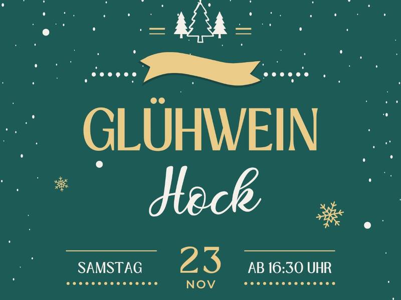 Plakat zur Einladung zum Glühweinhock