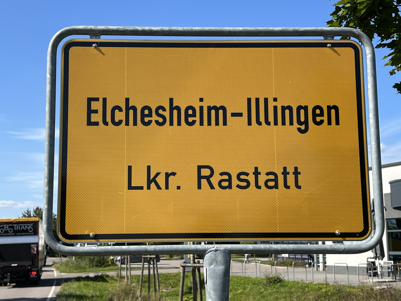 Ortsschild Elchesheim-Illingen